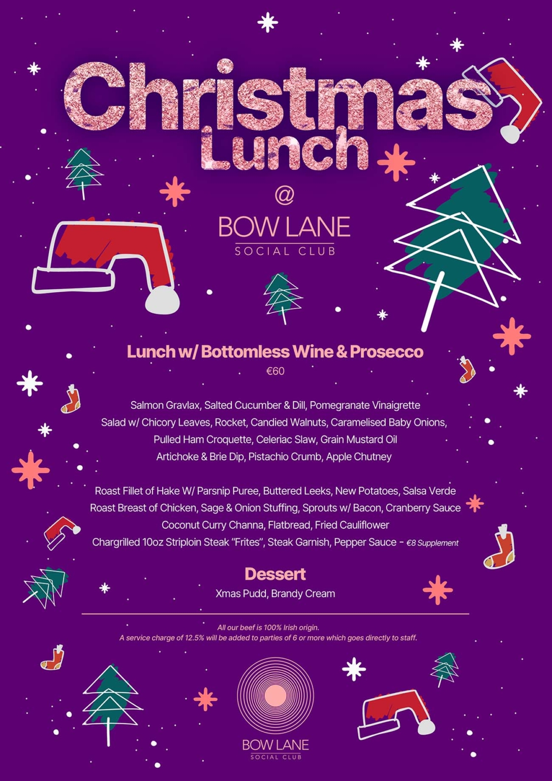 Christmas Menu Bow Lane Social Club